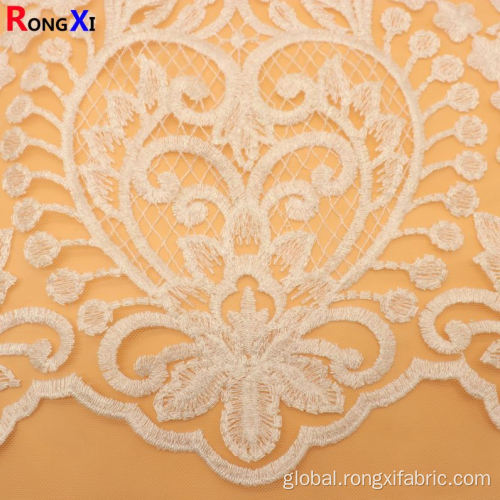 Multi Color Embroidery Lace Fabric Professional Embroidery Fabric Red With Great Price Supplier